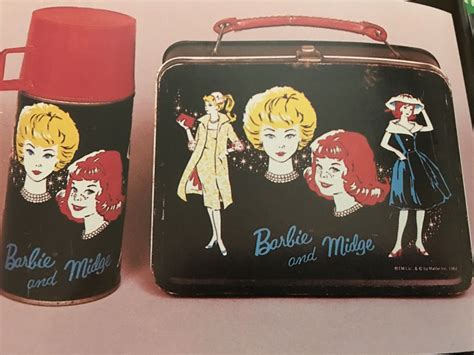 vintage barbie metal lunch box|barbie lunch box set.